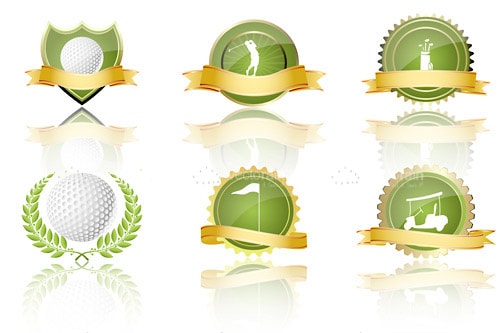 Golf Themed Badges and Labels
